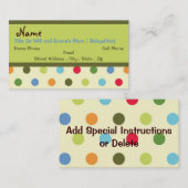 Retro mama Visitekaartje Contactkaartje (Voorkant / Achterkant)