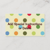 Retro mama Visitekaartje Contactkaartje (Achterkant)