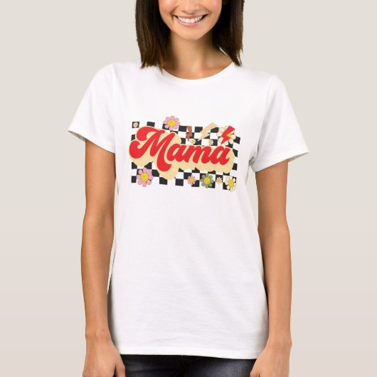 Retro Mama woordkunst T-shirt (Voorkant)