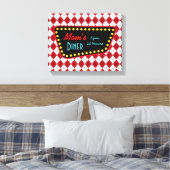 Retro Mama's Diner Teken Canvas Afdruk (Insitu (Slaapkamer))