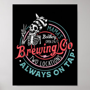Retro Mama's Ery Brouwerij Co Funny Borstvoeding S Poster
