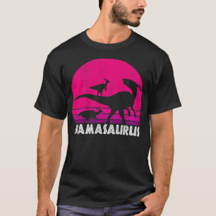 retro Mamasaurus Sunset Dino Gift for Moth T-shirt