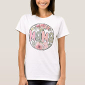 retro mamma roos flower mam giften t-shirt (Voorkant)