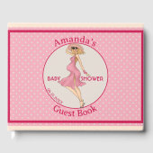 Retro Mammie Blonde Baby shower Partij Gastenboek (Voorkant)