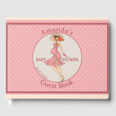 Retro mammie Redhead Baby shower Party Gastenboek (Voorkant)