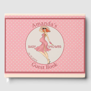 Retro mammie Redhead Baby shower Party Gastenboek