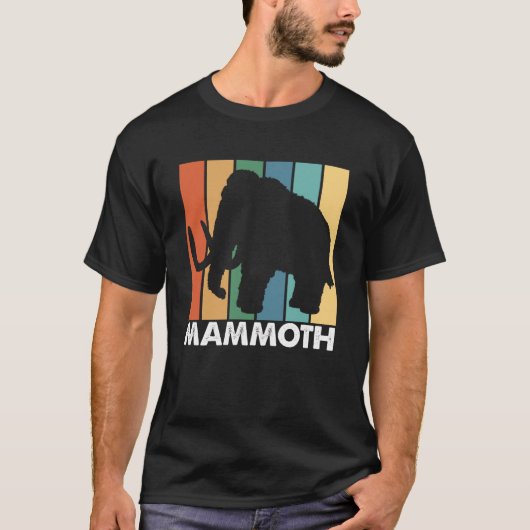 Retro Mammoet Dier T-shirt (Voorkant)