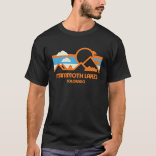 Retro Mammoth Lakes Colorado Bergketen Zonsonderga T-shirt