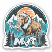 Retro Mammoth Mountain Ski Sticker (Voorkant)