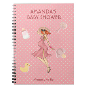 Retro Mammy Rode 2 Baby Borrel Notitieboek