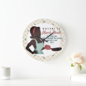 Retro mam's Diner lingo frituurpan keuken klok (Huis)