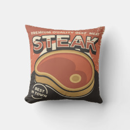 Retro  Man Cave Best Red Meat Sierkussen