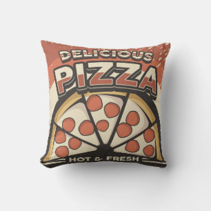 Retro Man Cave Classic Delicious Pizza Kussen