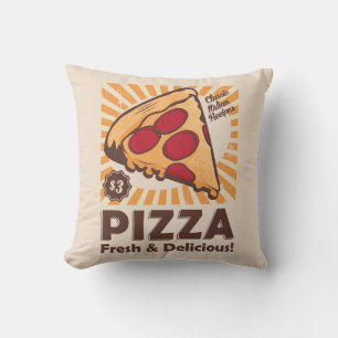 Retro Man Cave Free Delicious Pizza Kussen