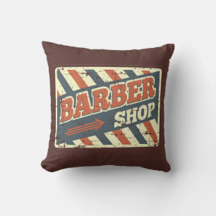 Retro Man Cave Rustic Barber Arrow Kussen