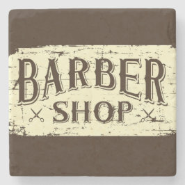 Retro  Man Cave rustige Barber Sign Stenen Onderzetter