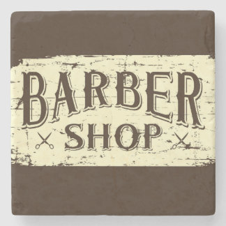 Retro Man Cave rustige Barber Sign Stenen Onderzetter