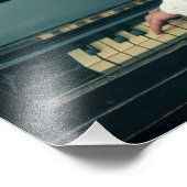 Retro man pianospelen en roken foto afdruk (Hoek)