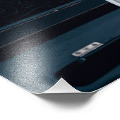 Retro man pianospelen en roken foto afdruk (Hoek)