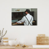 Retro man pianospelen en roken poster (Keuken)