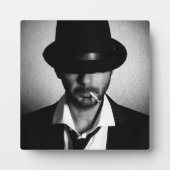 Retro man roken fotoplaat (Voorkant)