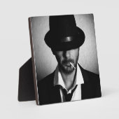 Retro man roken fotoplaat (Voorkant)