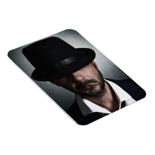 Retro man roken magneet (Rechterzijde)