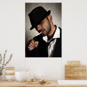 Retro man roken poster (Keuken)