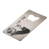 Retro Man Roking Creditcard Bottle Open Creditkaart Flessenopener (Voorkant Gekanteld)