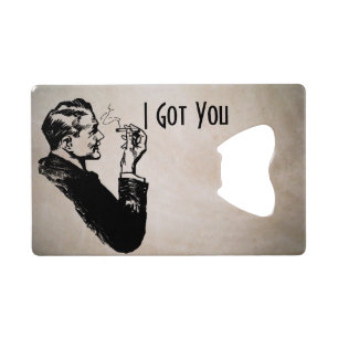 Retro Man Roking Creditcard Bottle Open Creditkaart Flessenopener