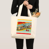 Retro Manasquan NJ Grote Tote Bag (Voorkant (product))