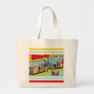 Retro Manasquan NJ Grote Tote Bag