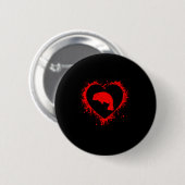 Retro Manatee Valentijnsdag Hartvorm Mijn Valent Ronde Button 5,7 Cm (Voorkant /achterkant)