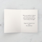 retro-mand van bloemen St. Patrick's Day Feestdagen Kaart (Binnen)