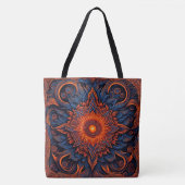 Retro Mandala Art Canvas tas - Stijlvol en functio (Voorkant)