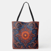 Retro Mandala Art Canvas tas - Stijlvol en functio (Achterkant)