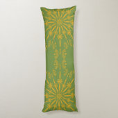 Retro Mandala Avocado Body Pillow Lichaamskussen (Achterkant (Verticaal))