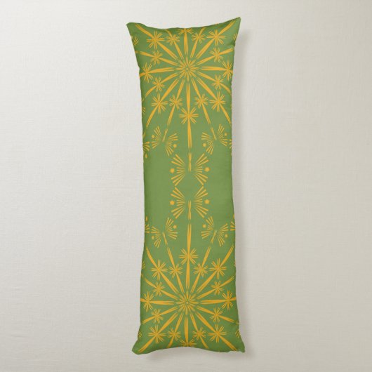 Retro Mandala Avocado Body Pillow Lichaamskussen (Achterkant (Verticaal))