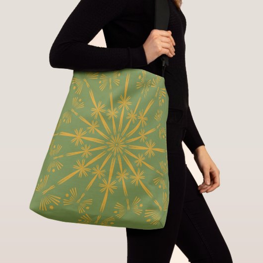 Retro Mandala Avocado Crossbody Bag (2 Sizes) Tas (Dichtbij)