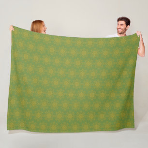 Retro Mandala Avocado Fleece Blanket (3 maten) Deken