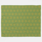 Retro Mandala Avocado Fleece Blanket (3 maten) Deken (Voorkant (Horizontaal))
