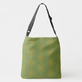 Retro Mandala Avocado Schoudertas Crossbody Tas (Achterkant)