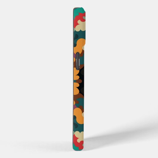 Retro Mandala blauw Sinaasappel en rood Case-Mate iPhone Case (Achterkant / Rechts)