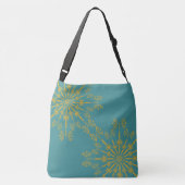 Retro Mandala Blauwgroen Crossbody Bag Crossbody Tas (Achterkant)