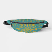 Retro Mandala Blauwgroen Fanny Pack Heuptasje (Voorkant)