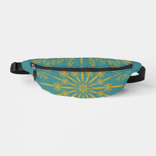 Retro Mandala Blauwgroen Fanny Pack Heuptasje (Voorkant)