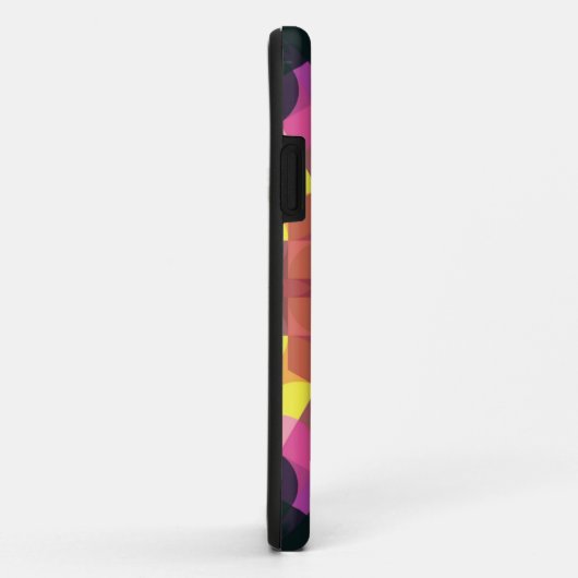 Retro Mandala Bloedroze Geel en Groen Case-Mate iPhone Case (Achterkant/rechts)