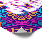 Retro Mandala bloeien waar je geplant bent Poster (Hoek)