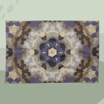 Retro Mandala Bloem Blauw Tan en Bruin Theedoek<br><div class="desc">Dit retro mandala bloemontwerp heeft een bruine,  blauwe en bruine kleur. Funky patronen en groovy visuals voor de moderne hippie of iedereen die houdt van heldere trippy kleuren!</div>