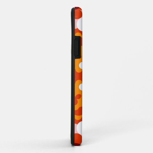 Retro Mandala Bloem Sinaasappel Wit en Geel Case-Mate iPhone Case (Achterkant/rechts)